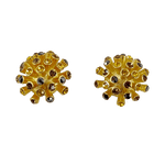 IOAKU-Meteor-stud-earrings-gold-amber-mix Gold