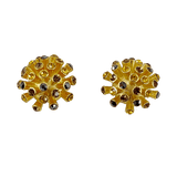 IOAKU-Meteor-stud-earrings-gold-amber-mix Gold