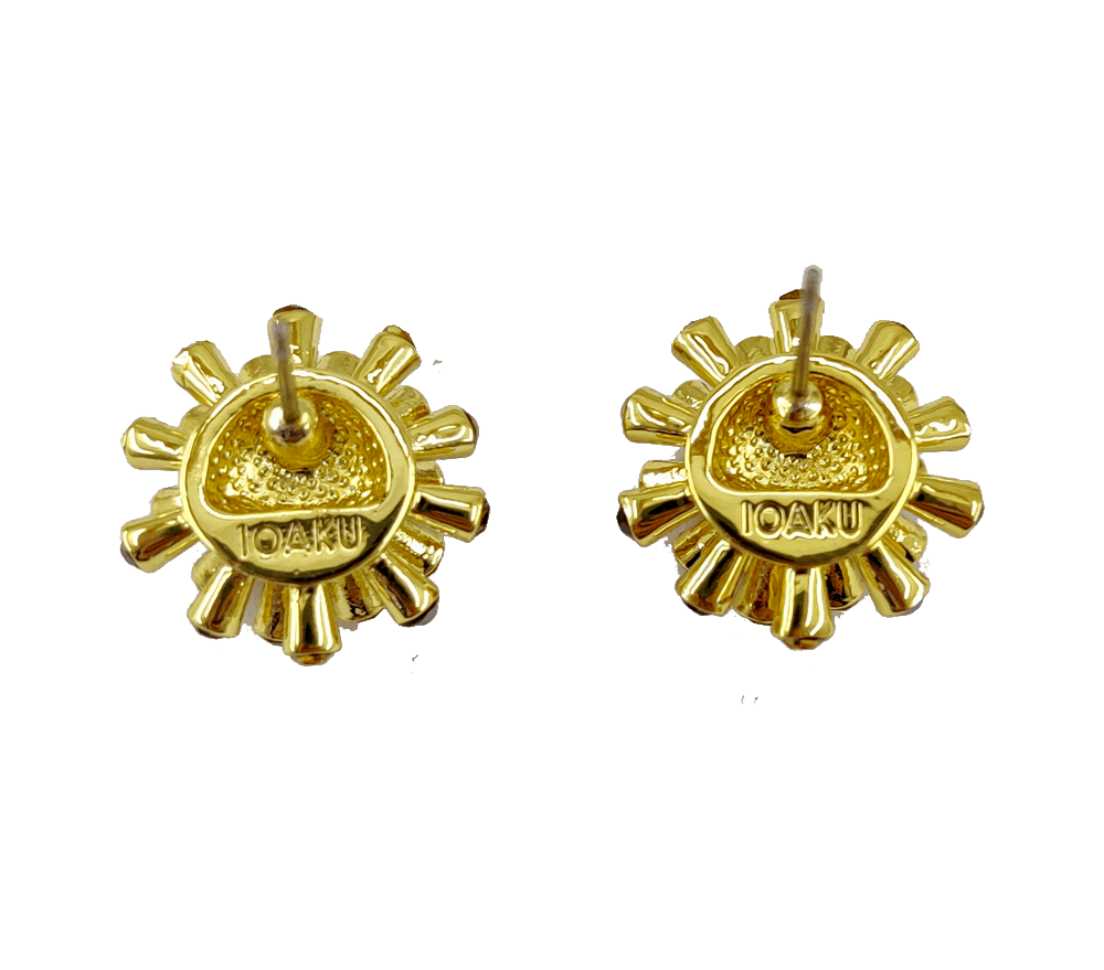 IOAKU-Meteor-stud-earrings-gold-back Gold