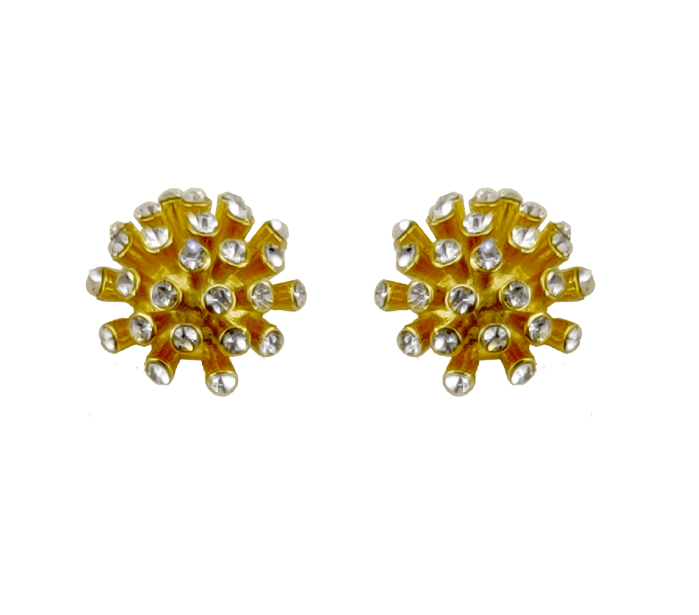 IOAKU-Meteor-stud-earrings-gold-white Gold