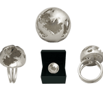 IOAKU Ring Globe Silver
