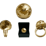 IOAKU Ring Globe Gold