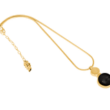 IOAKU Amulet- Necklace Moon Gold Onyx Black 45 Gold
