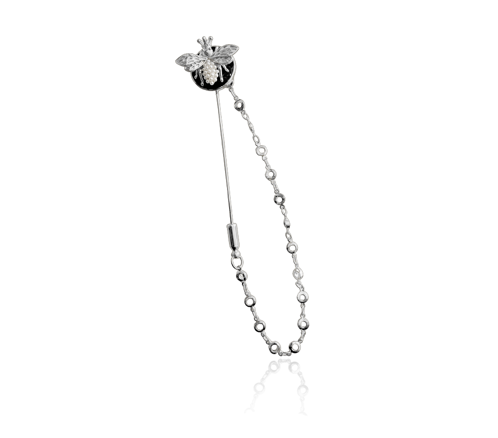 QUEEN BI - Blazer Pin with chain