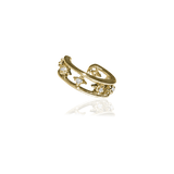 CRYSTAL LOTUS EARCUFF