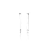 CRYSTAL WITH 2 PLAIN BARS EARRINGS