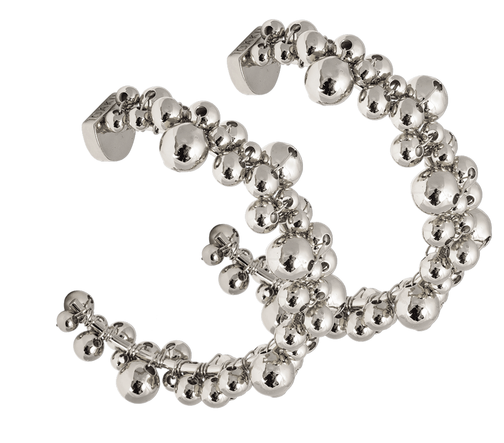 IOAKU Earrings Berry Loops Silver