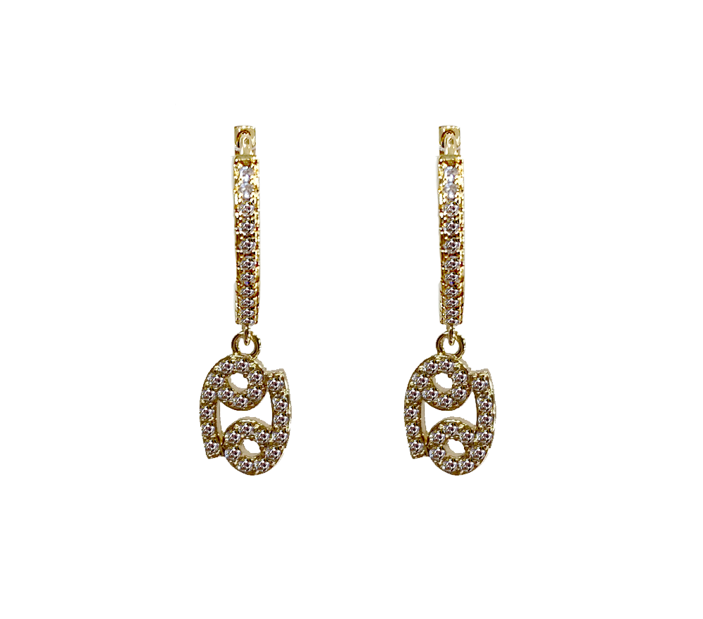 Zodiac Sparkle Micro Hoop