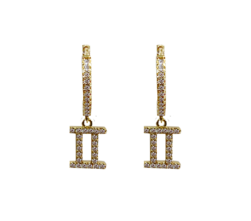 Zodiac Sparkle Micro Hoop