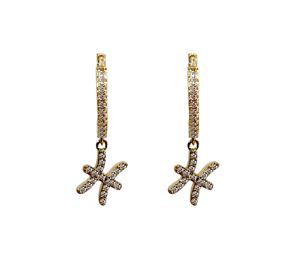 Zodiac Sparkle Micro Hoop