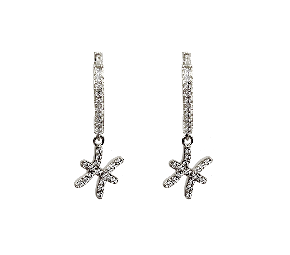 Zodiac Sparkle Micro Hoop