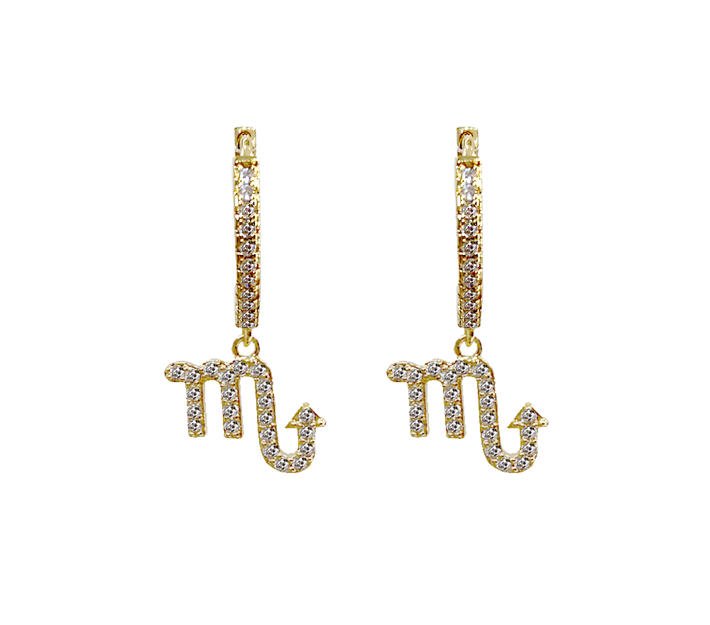Zodiac Sparkle Micro Hoop