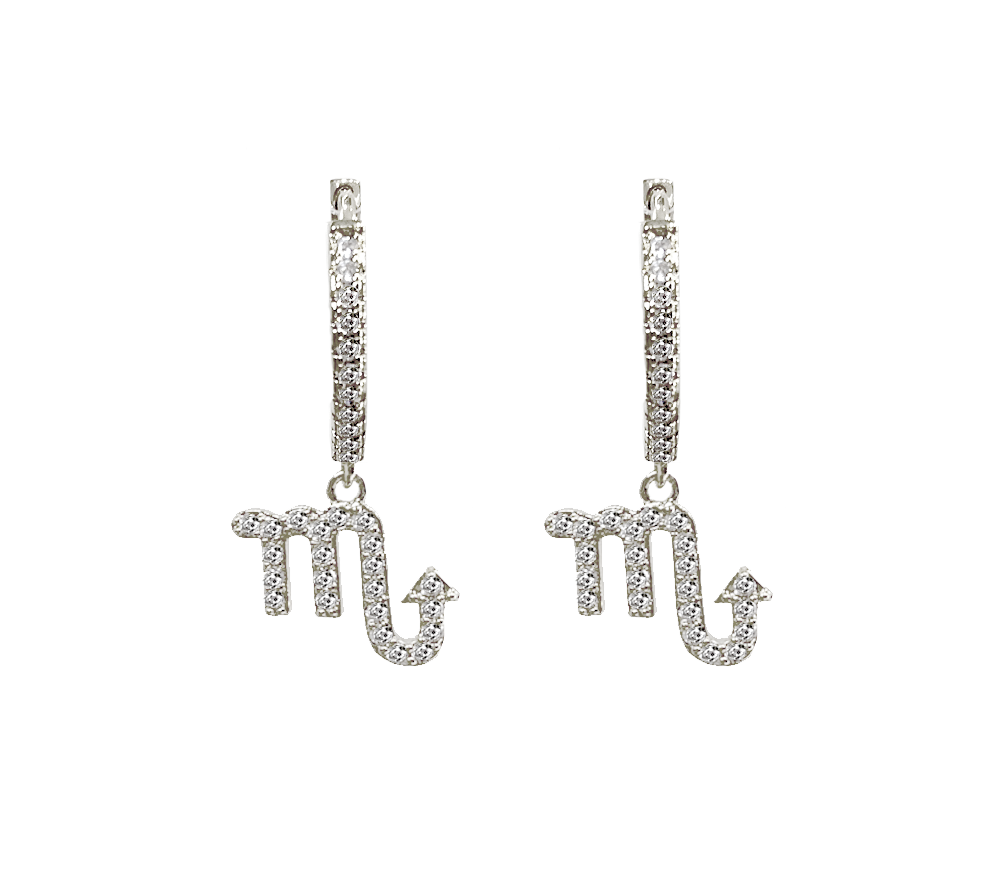 Zodiac Sparkle Micro Hoop