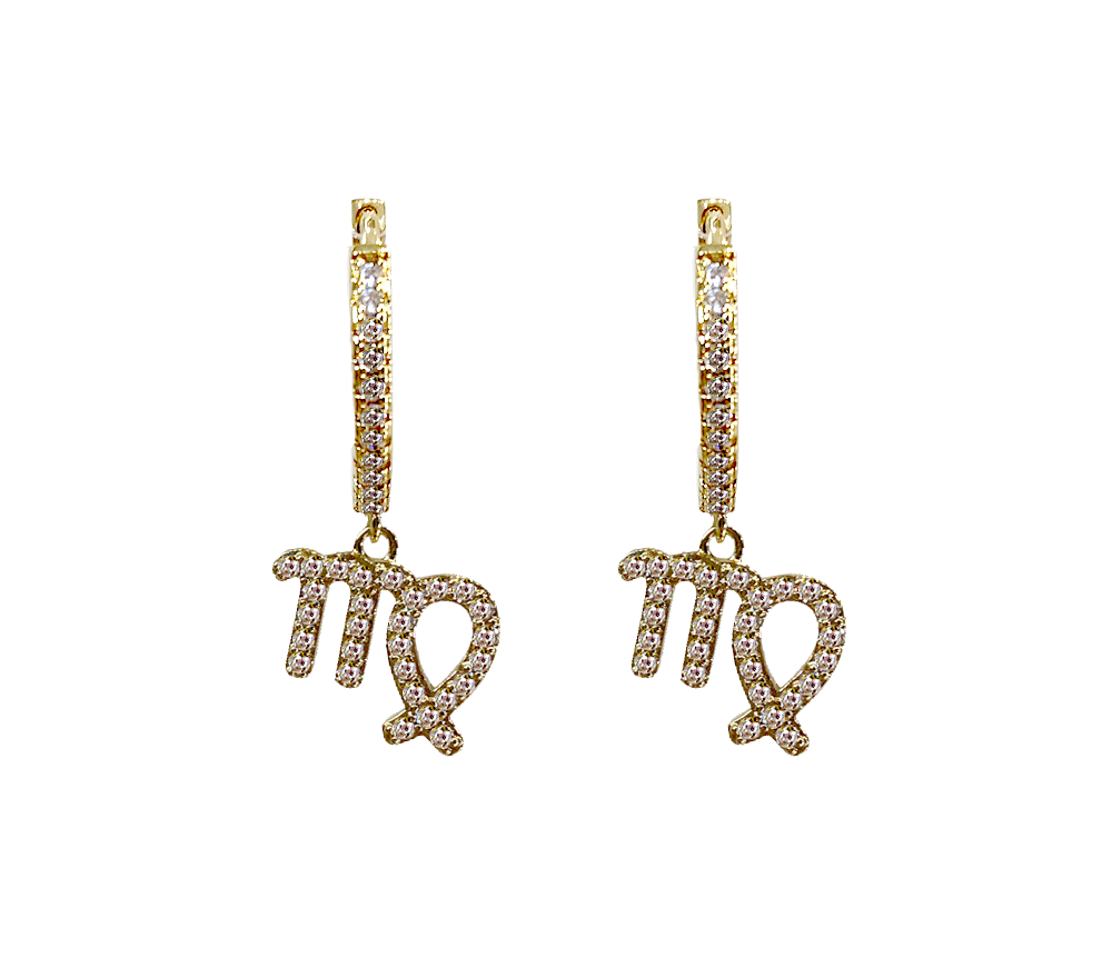Zodiac Sparkle Micro Hoop