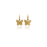 ANIMAL HOOP BUTTERFLY EARRINGS