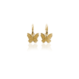 ANIMAL HOOP BUTTERFLY EARRINGS