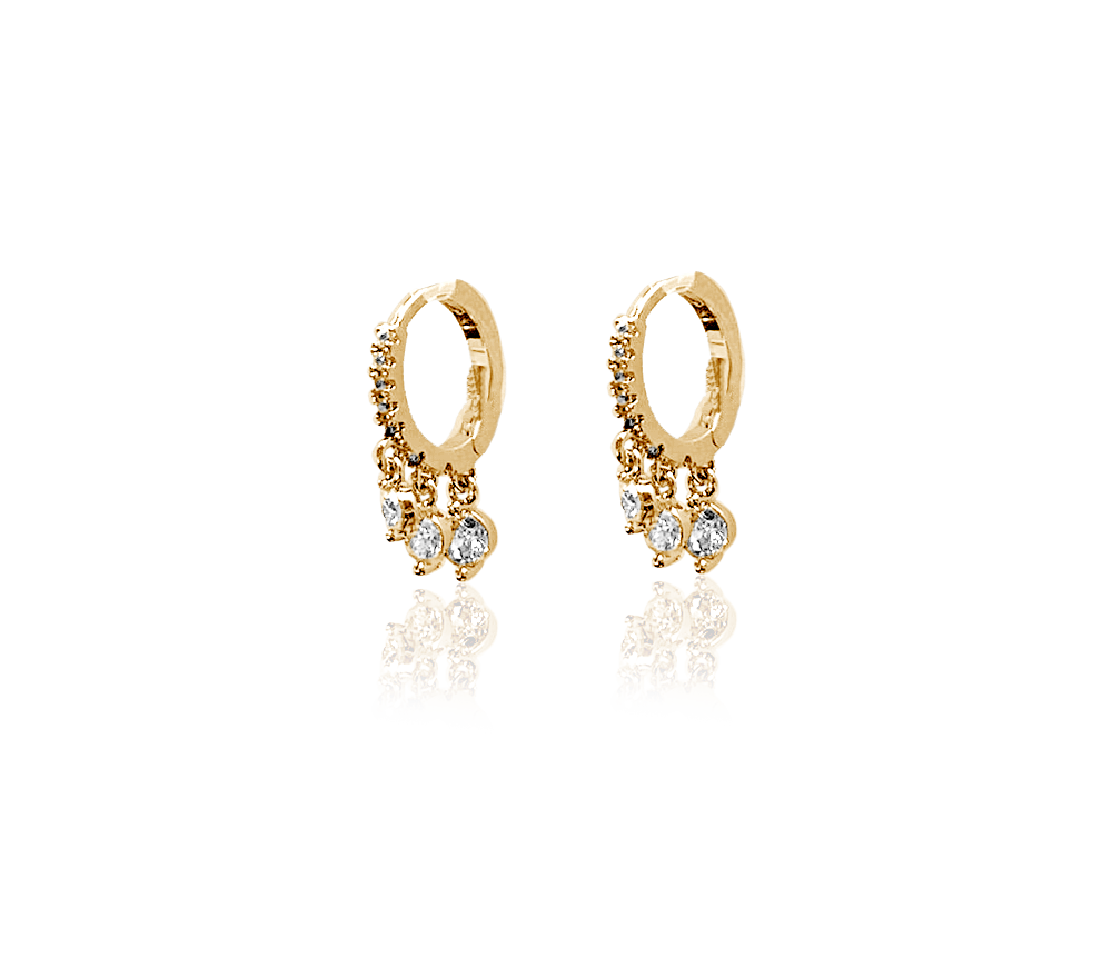 HANGING CRYSTAL MINI HOOP