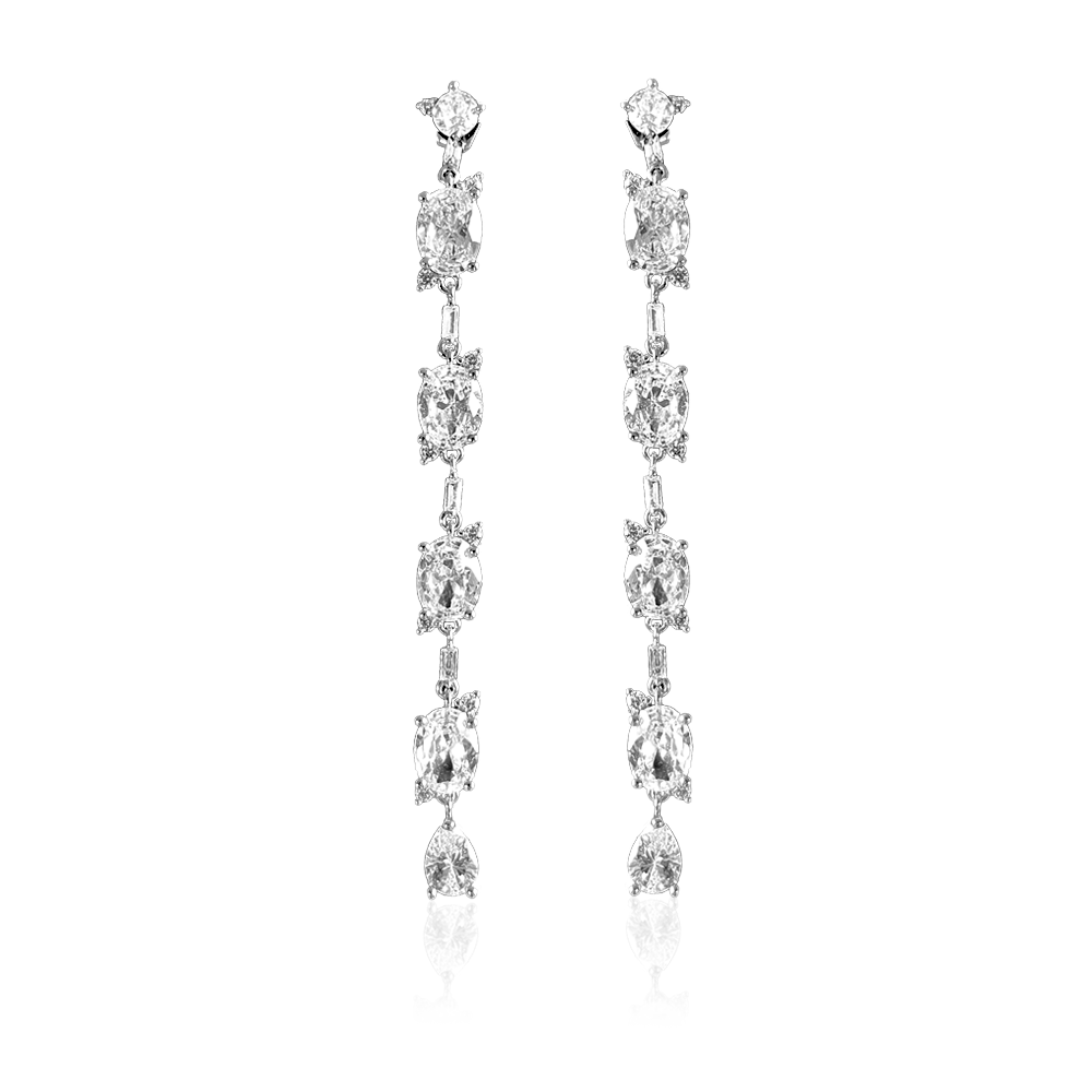 GEISHA EARRINGS-WHITE