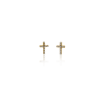MICRO CRYSTAL CROSS STUD