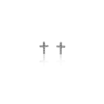 MICRO CRYSTAL CROSS STUD