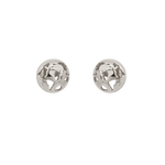 IOAKU earrings stud globe silver