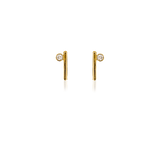 PLAIN BAR STUDS WITH SINGLE CRYSTAL