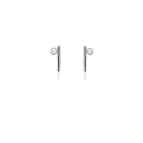 PLAIN BAR STUDS WITH SINGLE CRYSTAL
