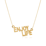 STATEMENT QUOTE MINI NECKLACE - ENJOY LIFE