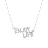 STATEMENT QUOTE MINI NECKLACE - ENJOY LIFE