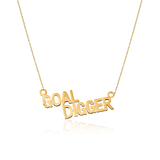 STATEMENT QUOTE MINI NECKLACE - GOAL DIGGER
