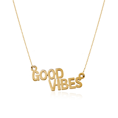 STATEMENT QUOTE MINI HALSBAND - GOOD VIBES