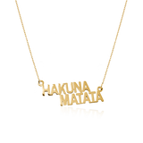 STATEMENT QUOTE MINI NECKLACE - HAKUNA MATATA