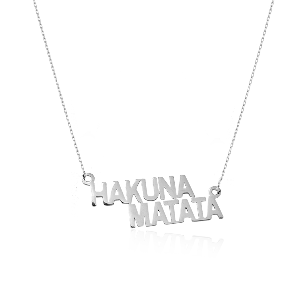 STATEMENT QUOTE MINI NECKLACE - HAKUNA MATATA