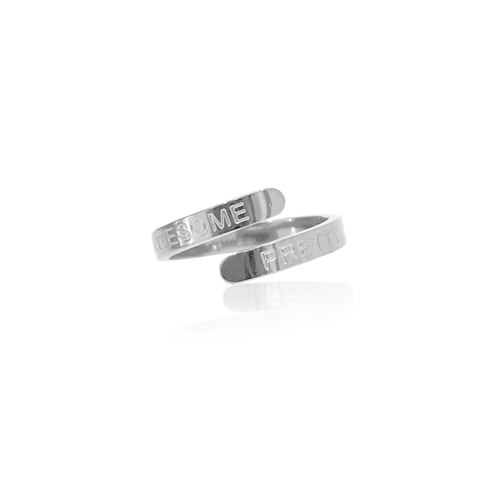 STATEMENT QUOTE RING - PRETTY AWESOME