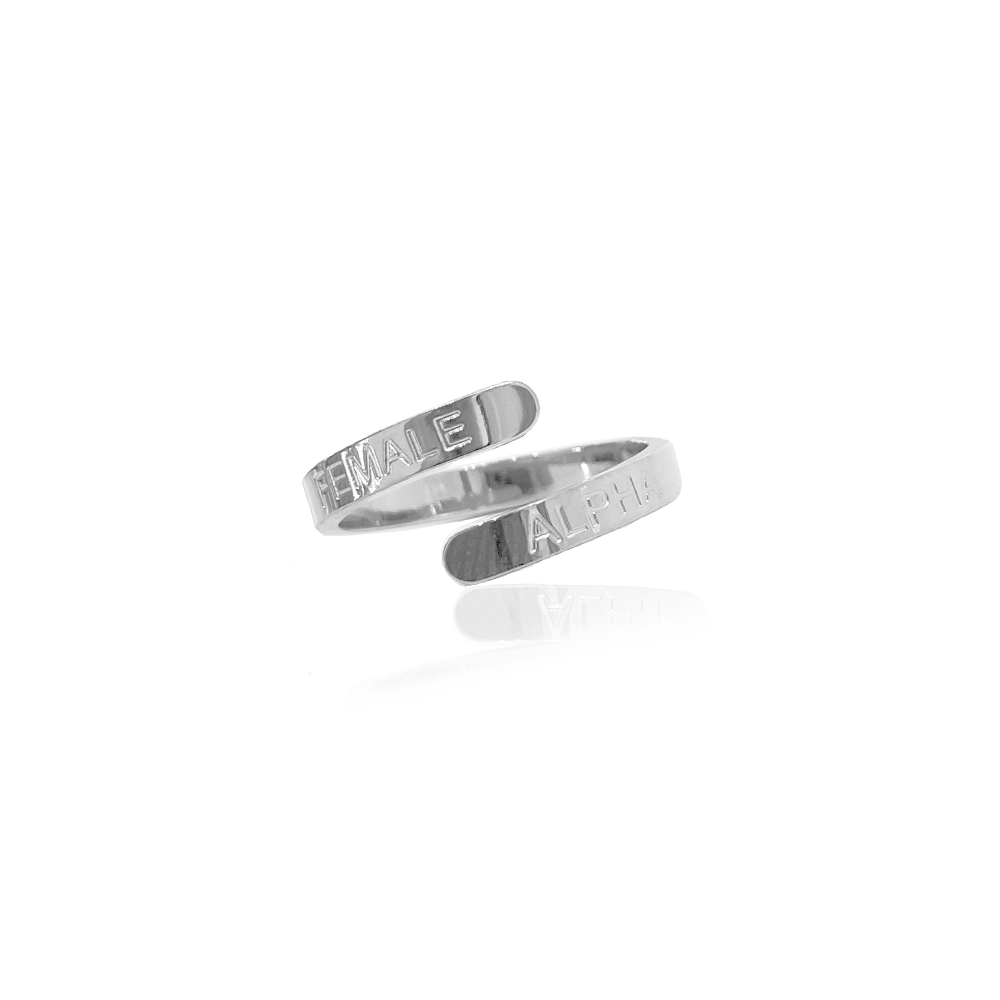 STATEMENT QUOTE RING - FEMALE ALPHA