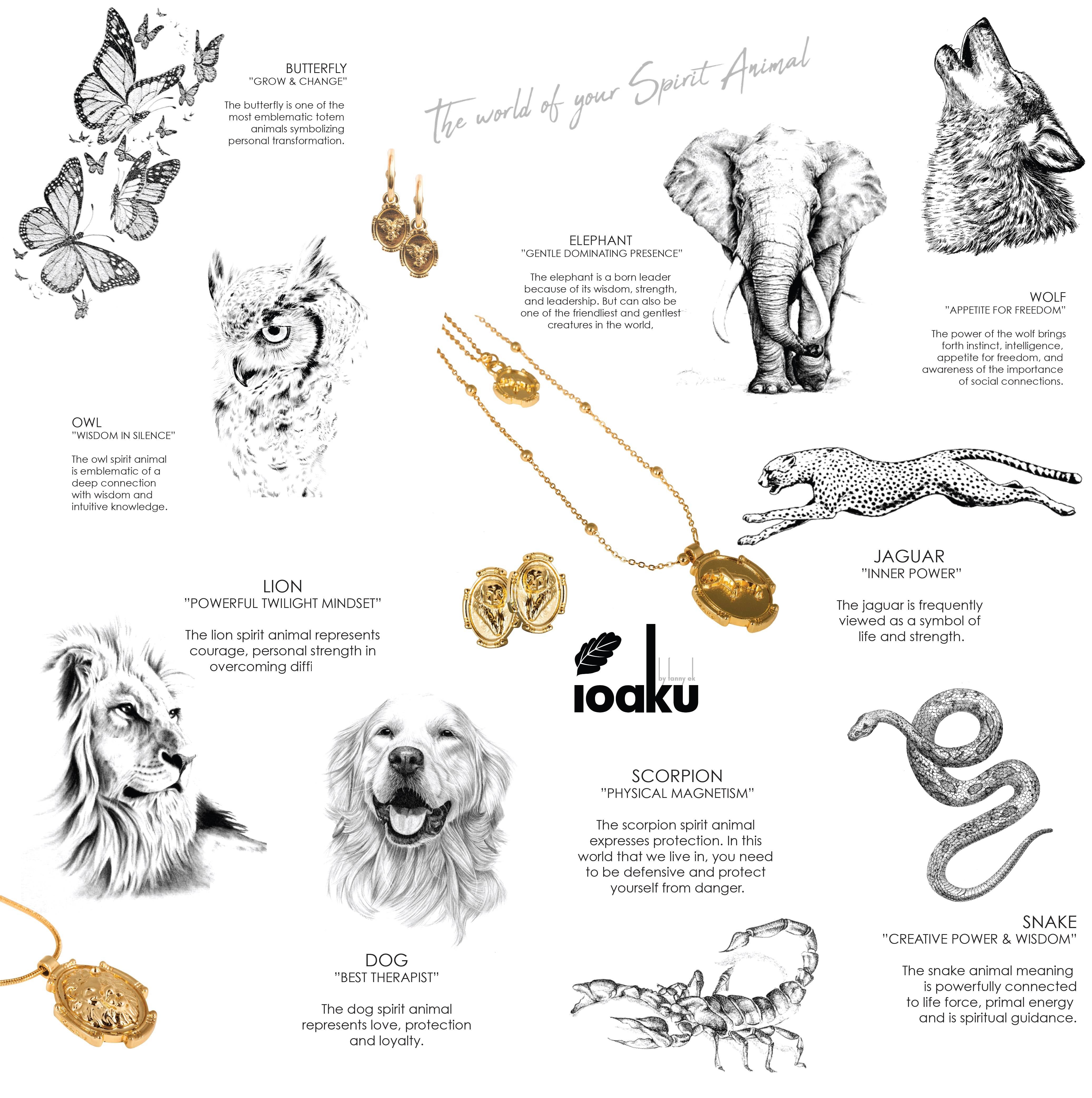 Spirit Animal Clip Earrings