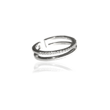 PLAIN CRYSTAL TWIN RING