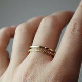PLAIN CRYSTAL TWIN RING